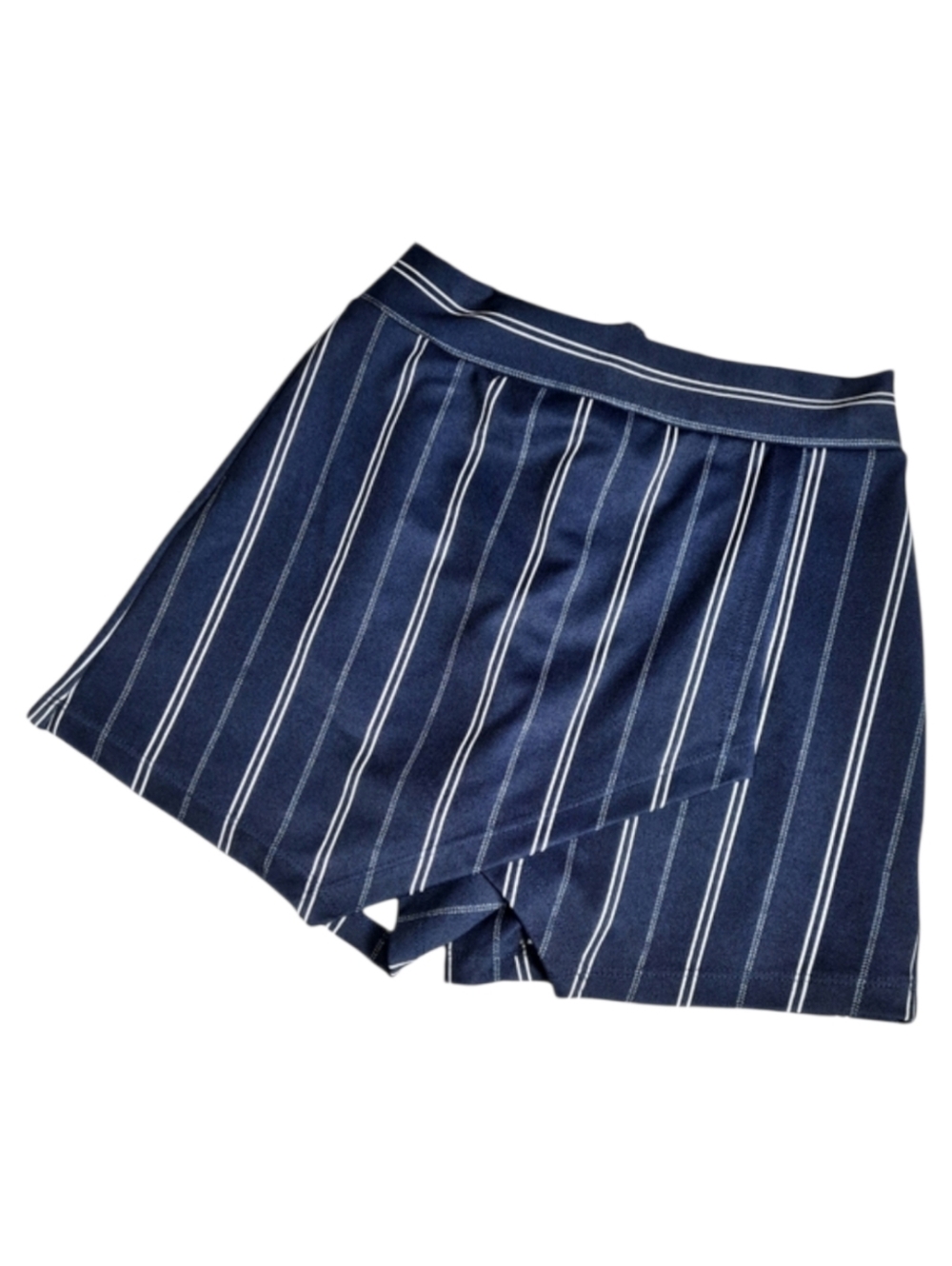Soprano Navy Stripe Mini Skirt Skort SZ S